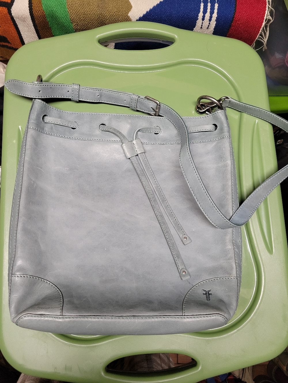 Frye Bucket Bag Light Blue